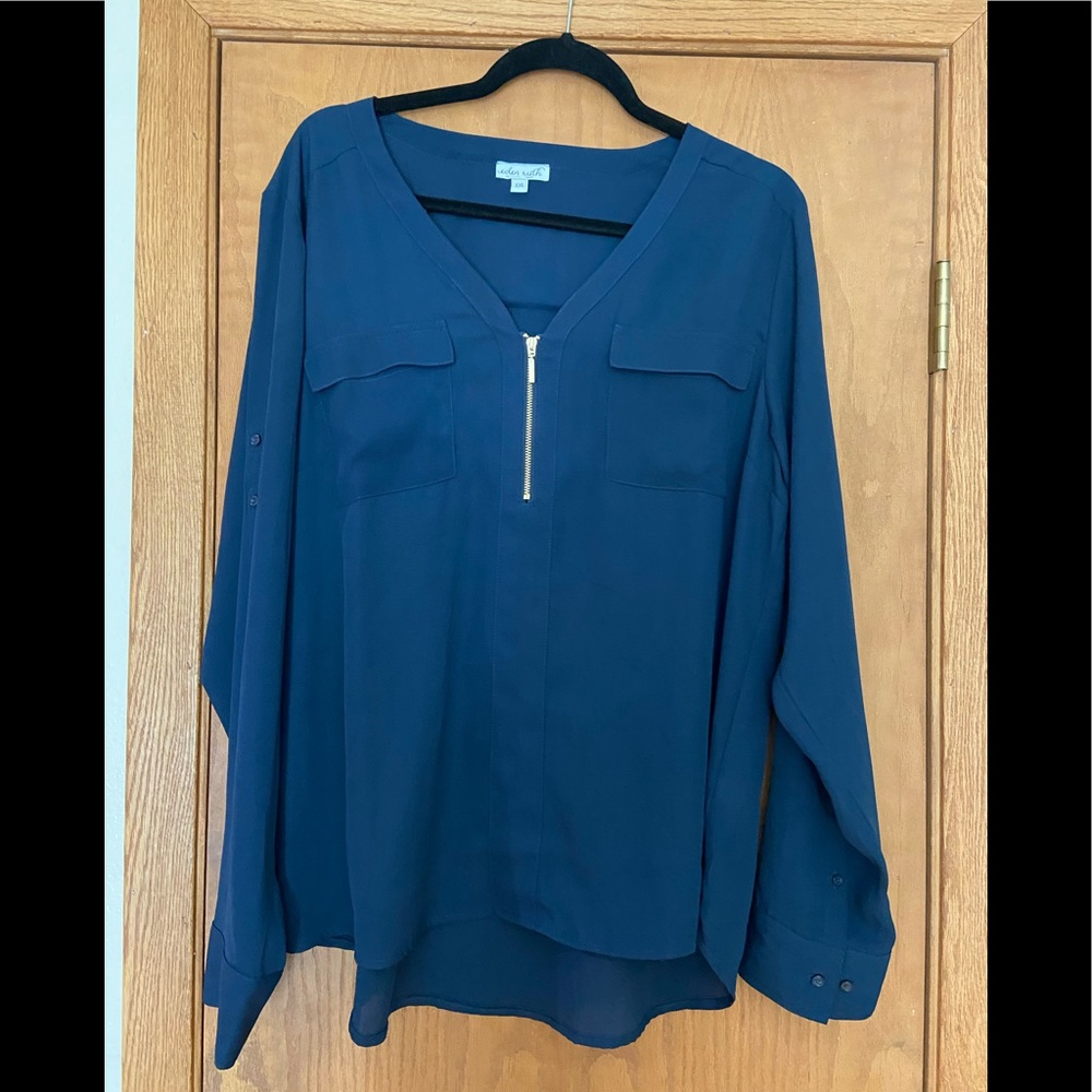 Sophisticated Eden Ruth blouse Navy XXL